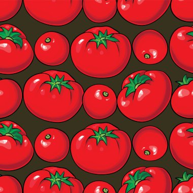 Vektör seamless modeli domates ile