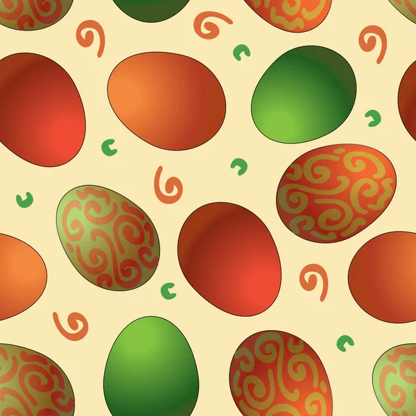 Seamless pattern with easter eggs — Stock Vector