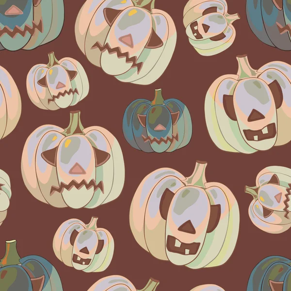 Fundo de Halloween com abóboras — Vetor de Stock