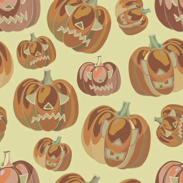 Fundo de Halloween com abóboras — Vetor de Stock