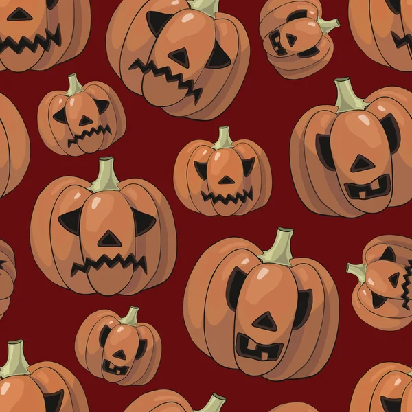 Хэллоуин фон с тыквами — стоковый вектор