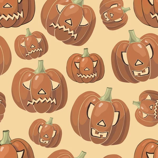 Fundo de Halloween com abóboras — Vetor de Stock