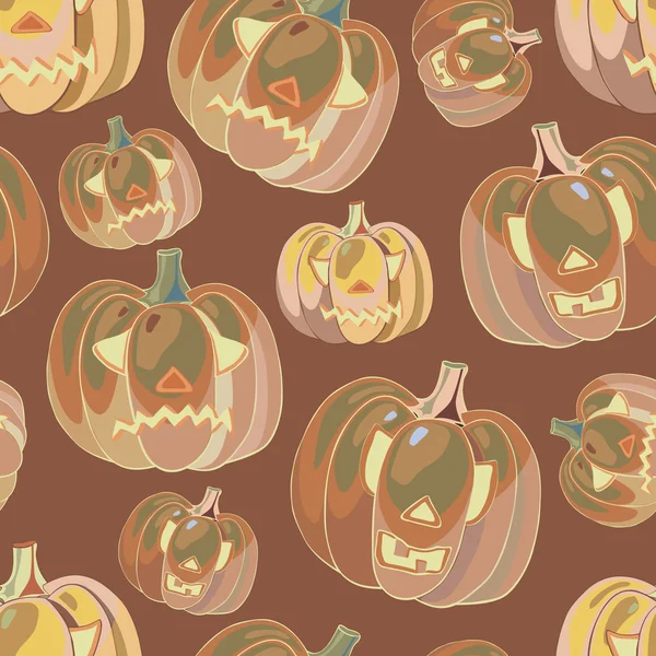 Halloween pozadí s dýněmi — Stockový vektor