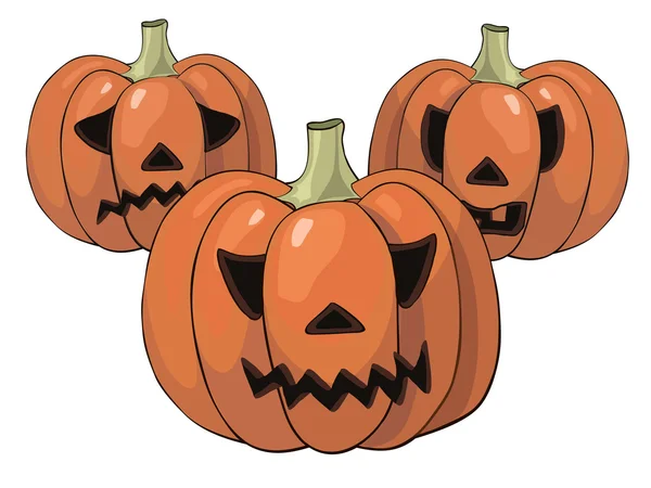 Citrouilles pour Halloween — Image vectorielle