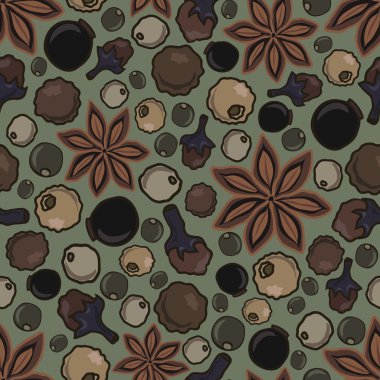 farklı baharatlar ile sorunsuz arka plan