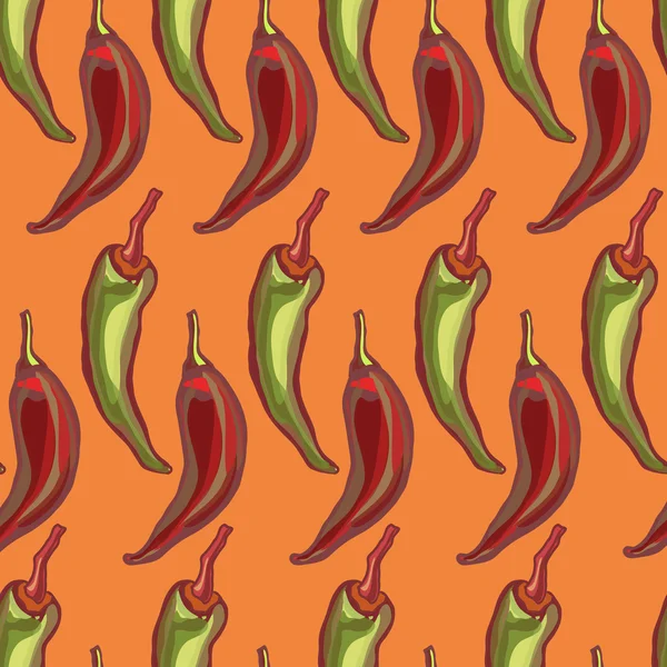 Sans couture Chili Pepper fond . — Image vectorielle