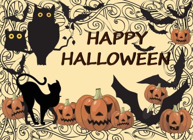 Mutlu Cadılar Bayramı Kartı