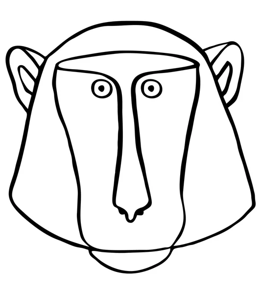 Vector ornat maimuță cap . — Vector de stoc