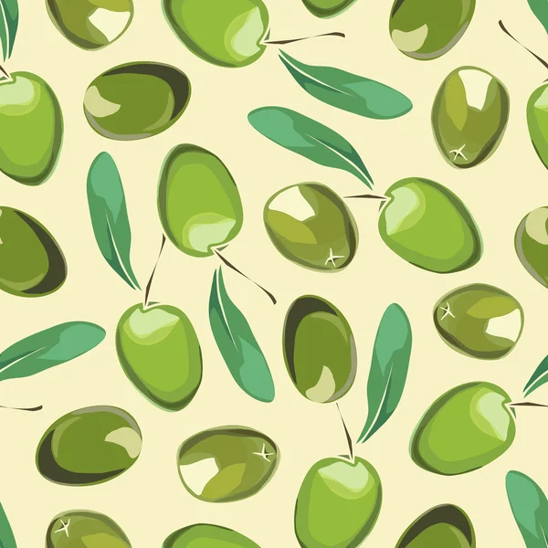 Nahtloser Hintergrund mit Oliven — Stockvektor