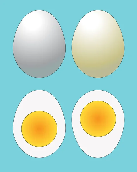 Três ovos vetoriais — Vetor de Stock