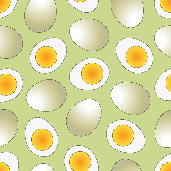 フラット アイコンのスタイルでゆで卵をセットします。 — ストックベクタ
