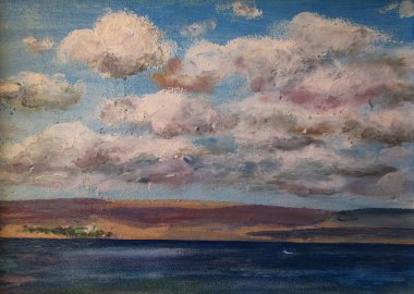 Denizin üzerinde bulutlar