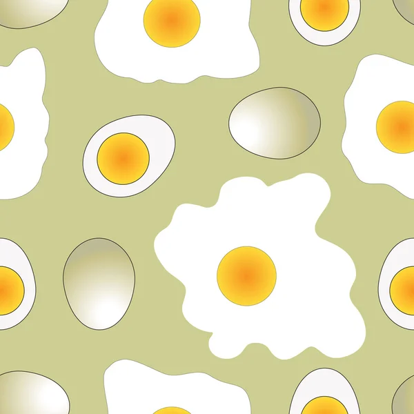 面白い背景に卵、オムレツ — ストックベクタ