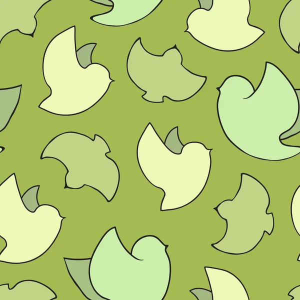 Spring birds seamless pattern. — Stock Vector