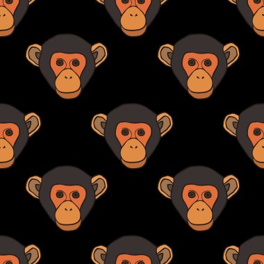 Maymun şirin yüzler ile Seamless Modeli.