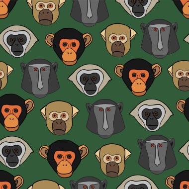 Maymun şirin yüzler ile Seamless Modeli.