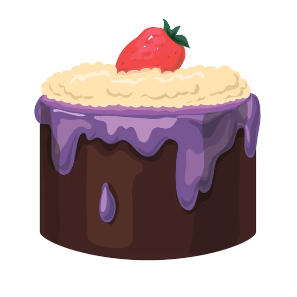 Cupcake aislado sobre fondo blanco — Vector de stock