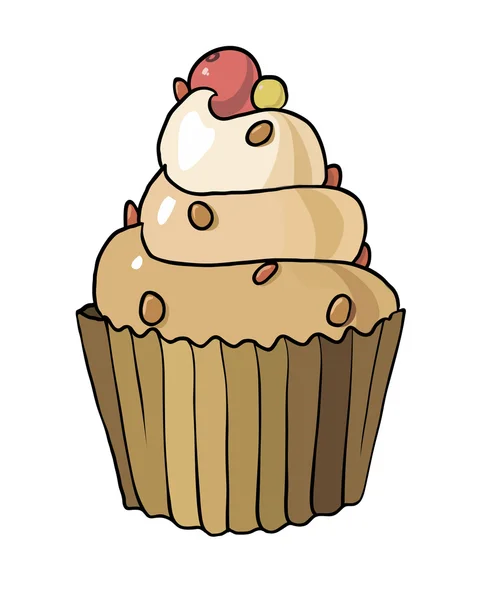 Cupcake izolované na bílém pozadí — Stockový vektor