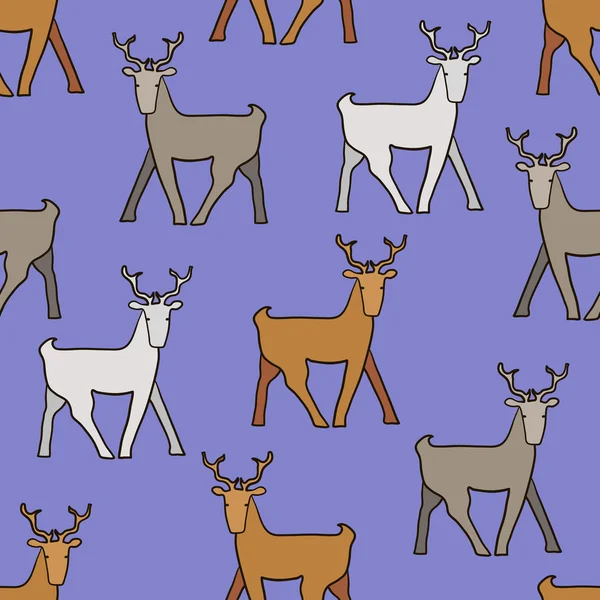 面白い鹿冬の背景 — ストックベクタ
