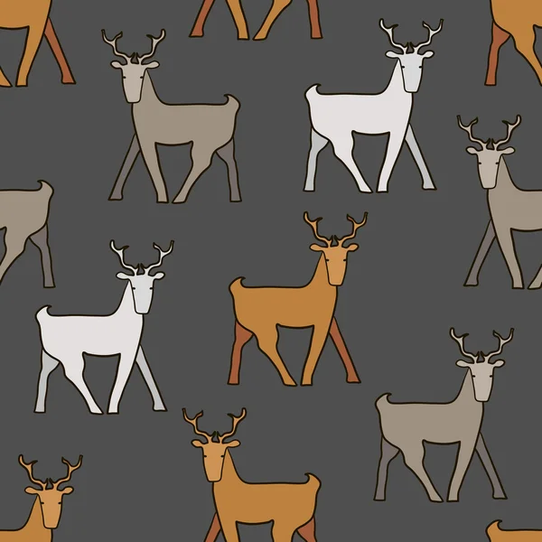 面白い鹿冬の背景 — ストックベクタ