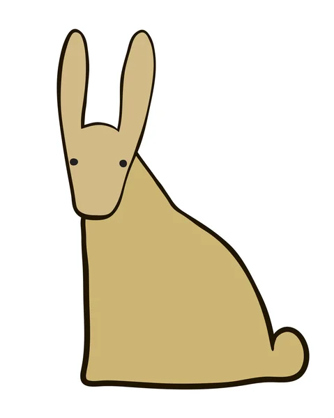 Contour of a hare — Stock Vector
