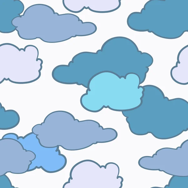 Himmel mit Wolken, nahtloses Muster — Stockvektor