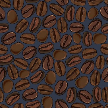 kahve çekirdekleri sorunsuz arka plan, vektör