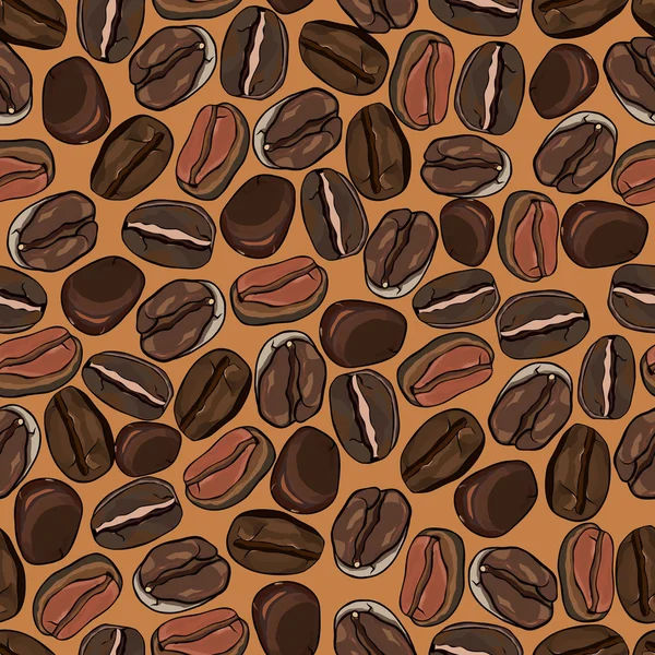 kahve çekirdekleri sorunsuz arka plan, vektör