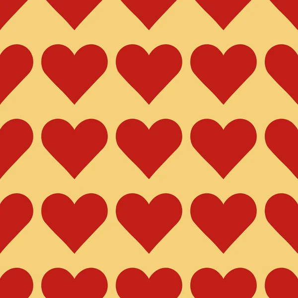Naadloos patroon met rode hartjes — Stockvector