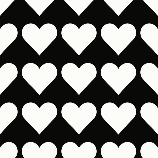 Modèle sans couture avec des cœurs blancs — Image vectorielle