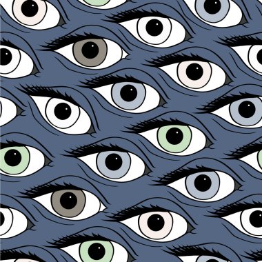 Açık gözlü soyut desen.