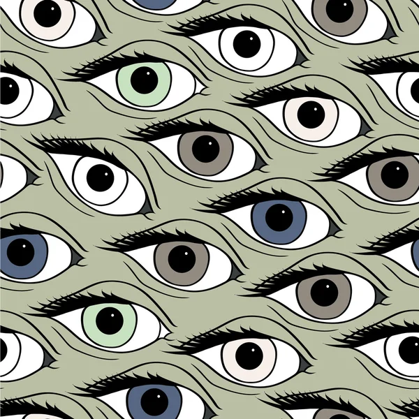 Patrón abstracto con los ojos abiertos . — Archivo Imágenes Vectoriales