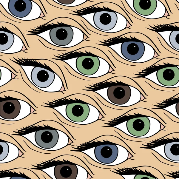 Padrão abstrato com olhos abertos . —  Vetores de Stock