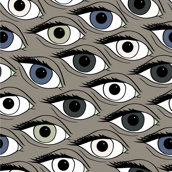 Padrão abstrato com olhos abertos . —  Vetores de Stock