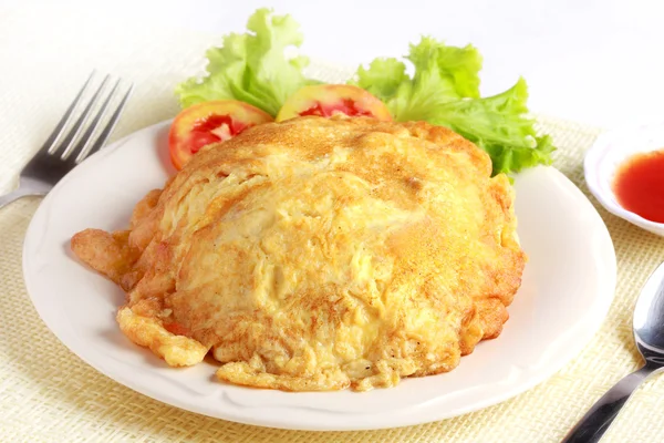 Domuz eti omlet pirinç Tay tarzında, TH popüler yerel gıda ile kıyma