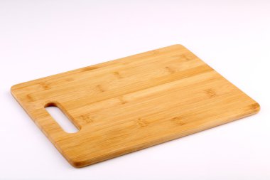 Ahşap kesme blok beyaz arka plan ile izole