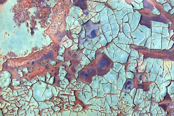 Peeling boya çok eski araba kapısı ve paslı doku arka plan