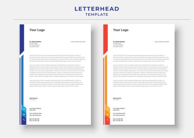 Profesyonel Harf Başlığı Şablonu. Minimalist Letterhead Şablonu. şirket antetli kağıtları