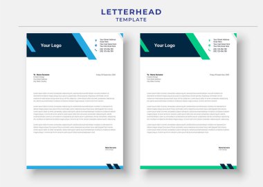 Profesyonel Harf Başlığı Şablonu. Minimalist Letterhead Şablonu. şirket antetli kağıtları