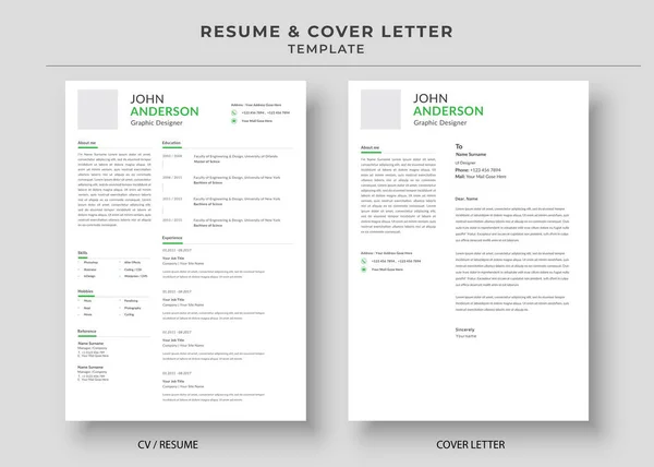 Resume and Cover Letter cv template, Cv professional jobs resumes