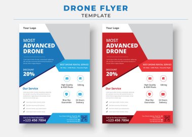 Drone Flyer Şablonu, En Gelişmiş İHA Hizmetleri Uçağı, İHA Kiralama Uçağı