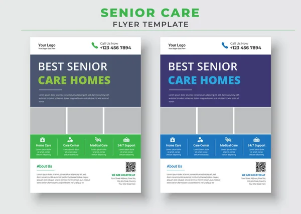Senior Care Best Service Flyer — Wektor stockowy