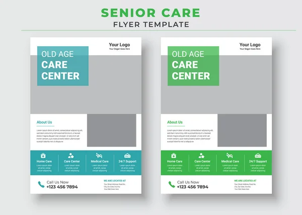 Senior Care Best Service Flyer — Wektor stockowy