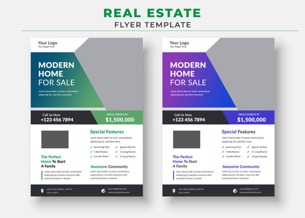 Шаблон плаката Real Estate Flyer