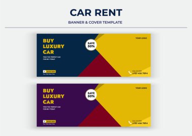 Araba satışı sosyal medya kapağı, afiş, küçük resim, poster
