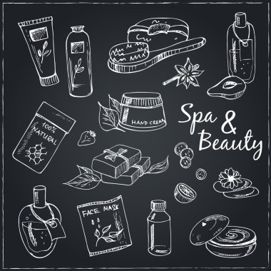 Spa güzellik ve bakım elemanları.