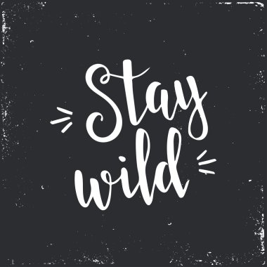 Vahşi kal. tipografi posteri.