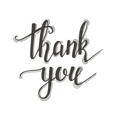 Teşekkür ederiz. Modern fırça hat. 