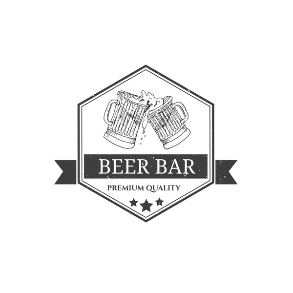 Emblemas del festival de cerveza vintage. Ilustración vectorial . — Vector de stock