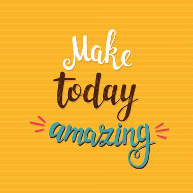 Bugün şaşırtıcı yapmak. Vektör el çizilen illüstrasyon.